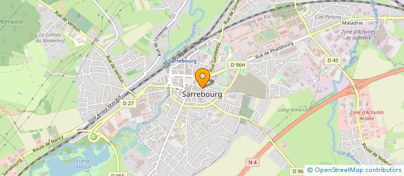 localisation de l'entreprise SCI 1 RUE DE LA PAIX  SARREBOURG