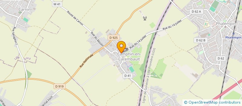 localisation de l'entreprise SCI 1 RUE DU 14 JUILLET  CAMPHIN-EN-CAREMBAULT