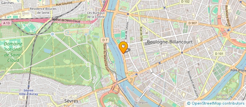 localisation de l'entreprise SCI 10 RUE ACACIAS A ISSY LES MOULINEAUX à BOULOGNE-BILLANCOURT