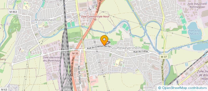 localisation de l'entreprise SCI 10 RUE DES BATELIERS  SOUFFELWEYERSHEIM