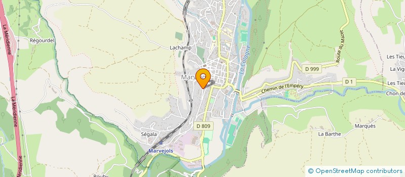 localisation de l'entreprise SCI 10 RUE JEANNE D'ARC  MARVEJOLS