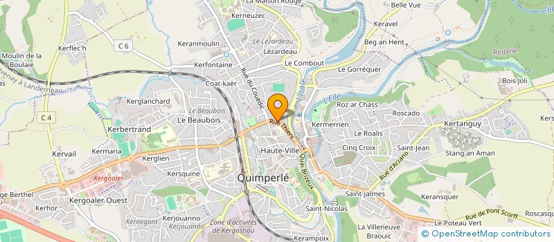 localisation de l'entreprise SCI 10 RUE THIERS  QUIMPERLE