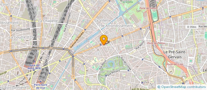 localisation de l'entreprise SCI 100 RUE DE MEAUX PARIS 19IE à PARIS