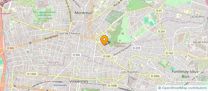 localisation de l'entreprise SCI 104 GASTON LAURIAU à MONTREUIL