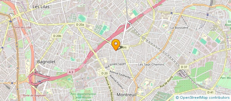 localisation de l'entreprise SCI 105 RUE DU MOULIN A VENT à MONTREUIL