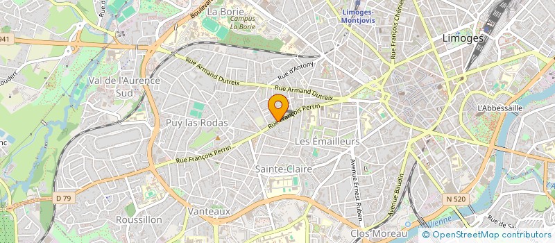 localisation de l'entreprise SCI 107 FP à LIMOGES