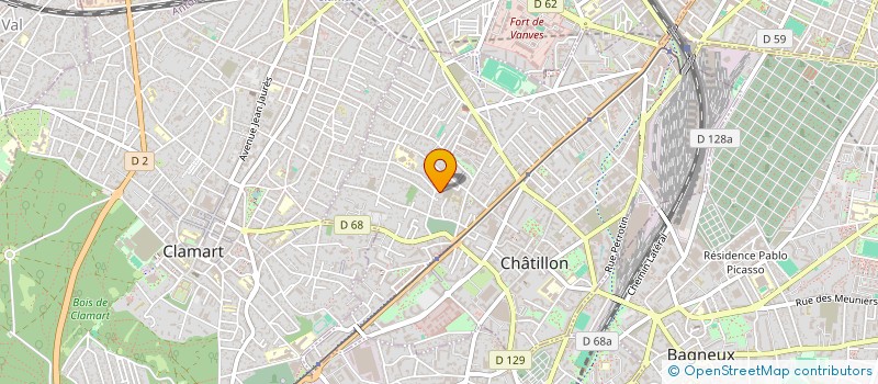 localisation de l'entreprise SCI 107 MOZART  CHATILLON