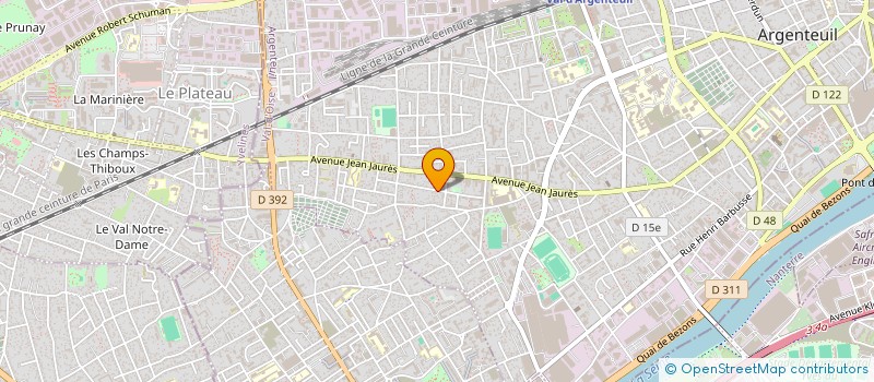 localisation de l'entreprise SCI 109 111 JEAN JAURES  ARGENTEUIL