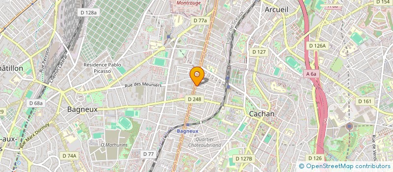 localisation de l'entreprise SCI 109 PAUL VAILLANT COUTURIER A IVRY  CACHAN