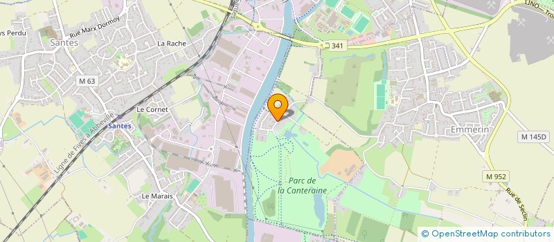 localisation de l'entreprise SCI 109 RUE DE LA CANTERAINE  HAUBOURDIN