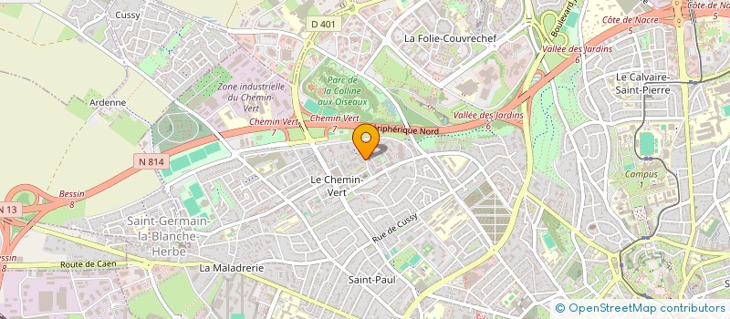 localisation de l'entreprise SCI 11 RUE JEAN RACINE à CAEN