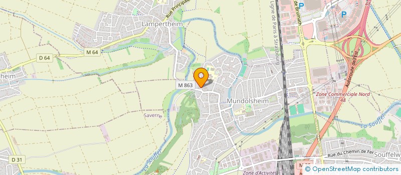 localisation de l'entreprise SCI 112 RUE BOECKLIN  MUNDOLSHEIM