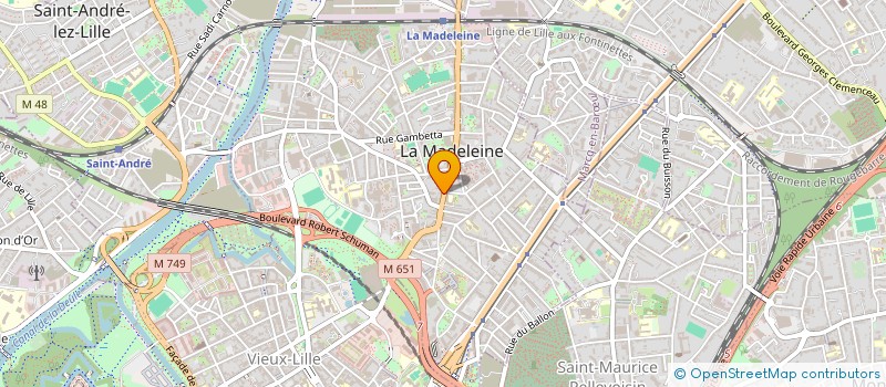 localisation de l'entreprise SCI 113 RUE DU GENERAL DE GAULLE à LA MADELEINE