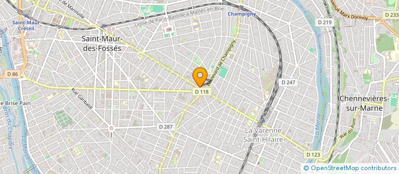 localisation de l'entreprise SCI 119 BIS AV FOCH à ST MAUR DES FOSSES