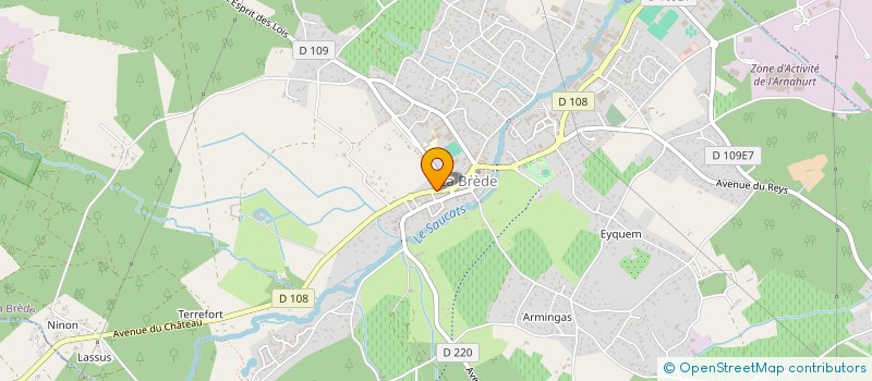 localisation de l'entreprise SCI 11AVENUE DU CHATEAU  LA BREDE