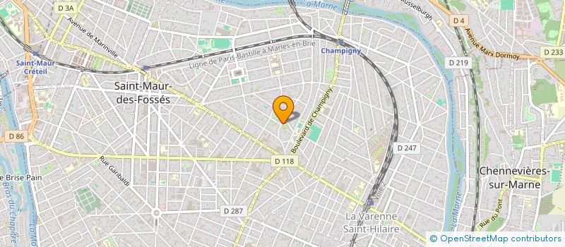 localisation de l'entreprise SCI 12 AVENUE DES LACS à SAINT-MAUR-DES-FOSSES