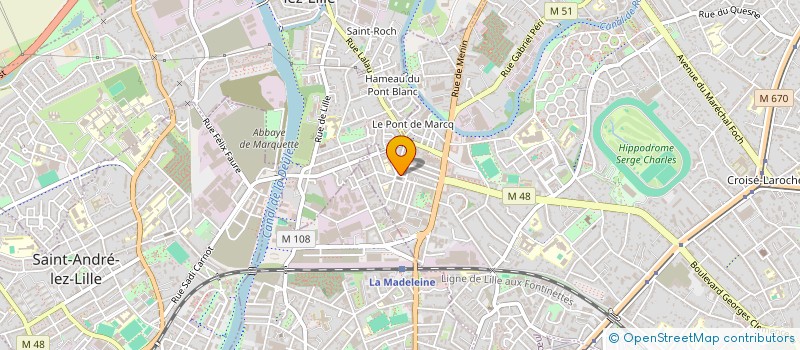 localisation de l'entreprise SCI 12 CONTOUR DE L'EGLISE à MARCQ-EN-BARŒUL