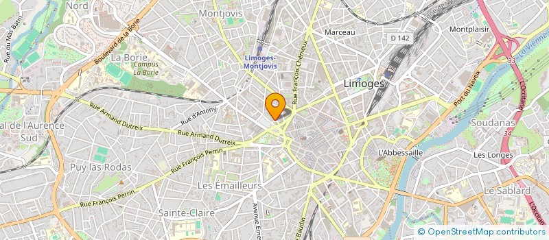 localisation de l'entreprise SCI  12 RUE BROUSSEAU  LIMOGES
