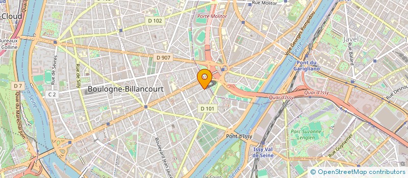 localisation de l'entreprise SCI 12 RUE VOLTAIRE à BOULOGNE-BILLANCOURT