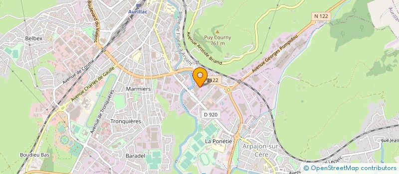 localisation de l'entreprise SCI 123 AV GENERAL LECLERC à AURILLAC