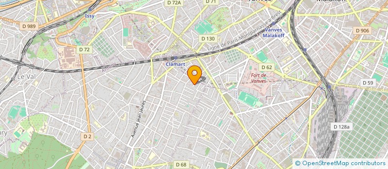 localisation de l'entreprise SCI 124 HENRI BARBUSSE  CLAMART