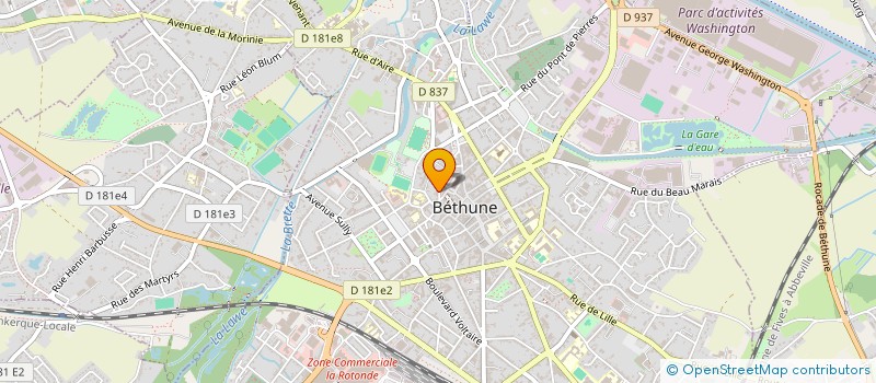 localisation de l'entreprise SCI 124 PLACE JOFFRE  BETHUNE