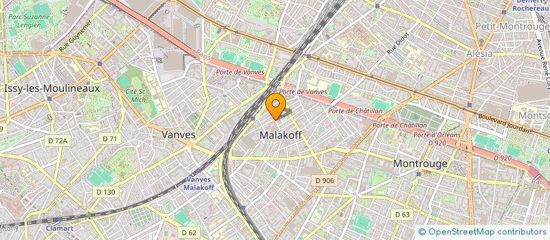 localisation de l'entreprise SCI 128 GINOUX  MALAKOFF