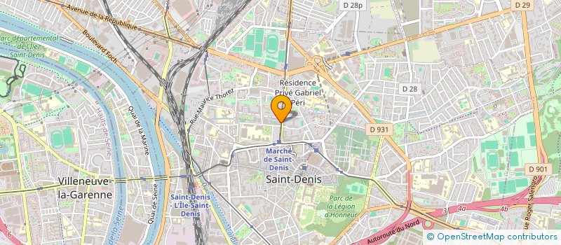 localisation de l'entreprise SCI 129 BIS RUE GABRIEL PERI à SAINT-DENIS