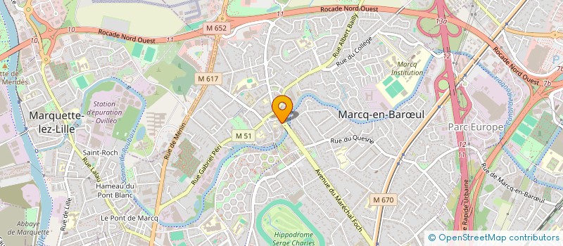 localisation de l'entreprise SCI 129 FOCH à MARCQ-EN-BARŒUL