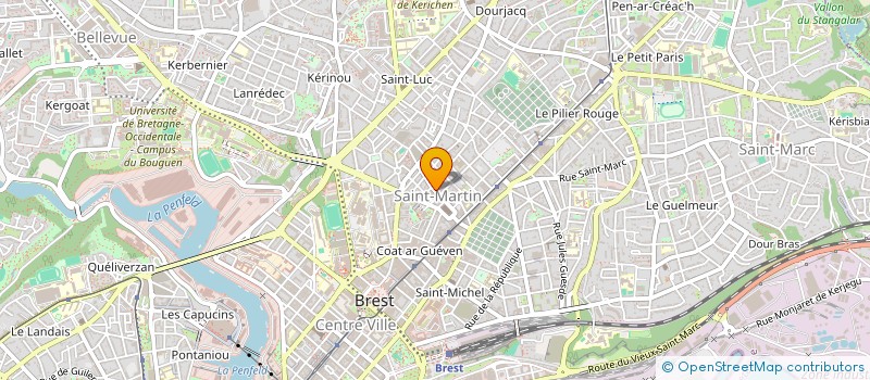 localisation de l'entreprise SCI 13 RUE DANTON  BREST