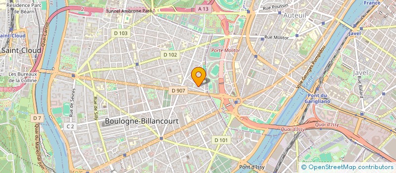 localisation de l'entreprise SCI 13 RUE DES PRINCES à BOULOGNE-BILLANCOURT
