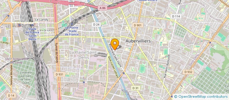 localisation de l'entreprise SCI 13 RUE HEURTAULT  AUBERVILLIERS