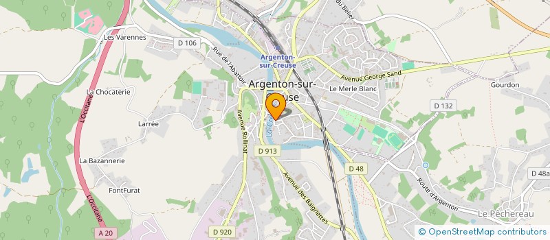 localisation de l'entreprise SCI 13 RUE MIREBEAU à ARGENTON-SUR-CREUSE