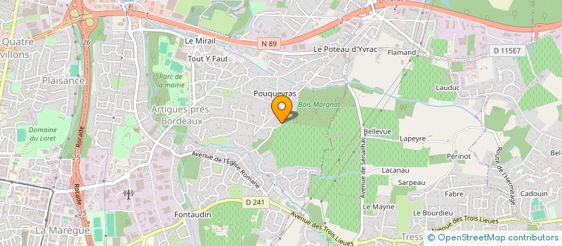 localisation de l'entreprise SCI 133 GALLIENI  ARTIGUES-PRES-BORDEAUX