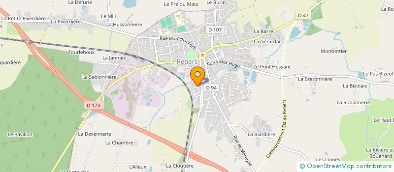 localisation de l'entreprise SCI 134 AV ACHILLE PERETTI  RETIERS