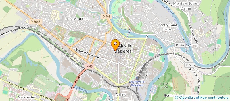 localisation de l'entreprise SCI 14 16 R DU THEATRE ET 1 RUE MICHELET  CHARLEVILLE-MEZIERES