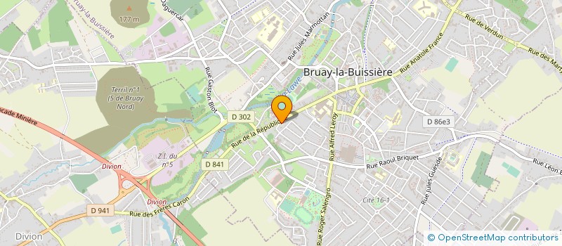 localisation de l'entreprise SCI 14 AVE REPUBLIQUE à BRUAY-LA-BUISSIERE