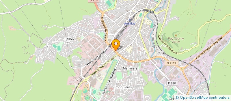 localisation de l'entreprise SCI 14 BOULEVARD DE LESCUDILLIERS à AURILLAC