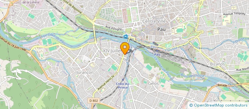 localisation de l'entreprise SCI 14 JUILLET à PAU
