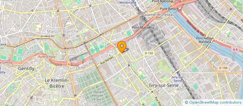 localisation de l'entreprise SCI 14 TER RUE REULOS à IVRY-SUR-SEINE