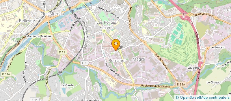 localisation de l'entreprise SCI 142 AB à LIMOGES