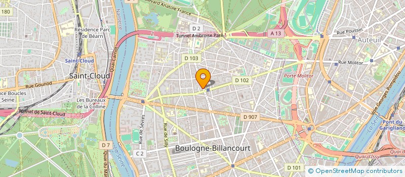 localisation de l'entreprise SCI 148 RUE DE PARIS à BOULOGNE-BILLANCOURT