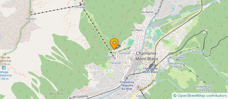 localisation de l'entreprise SCI 150 CLOS DES CHABLETTES à CHAMONIX-MONT-BLANC