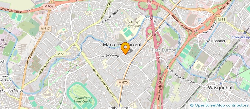 localisation de l'entreprise SCI 150 RUE GAMBETTA à MARCQ-EN-BARŒUL