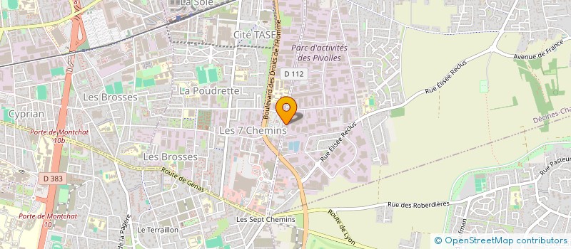 localisation de l'entreprise SCI 151 ROOSEVELT  DECINES-CHARPIEU