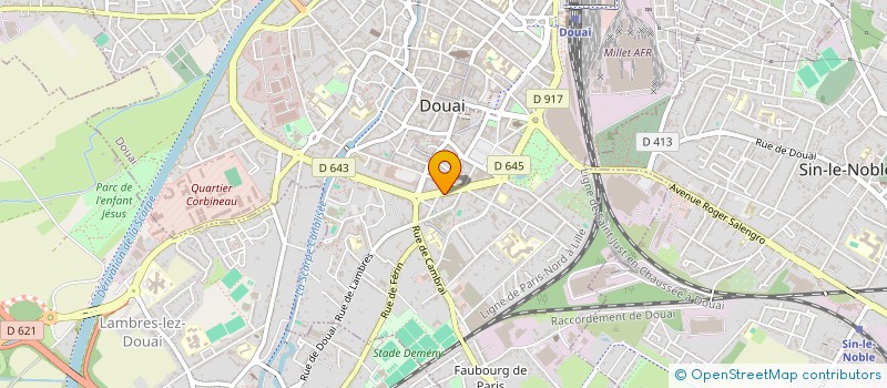 localisation de l'entreprise SCI 155 FDR à DOUAI
