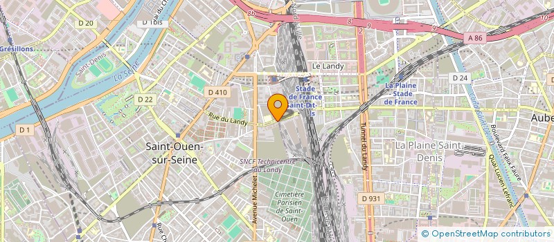 localisation de l'entreprise SCI 156 RUE DU LANDY  SAINT-OUEN-SUR-SEINE