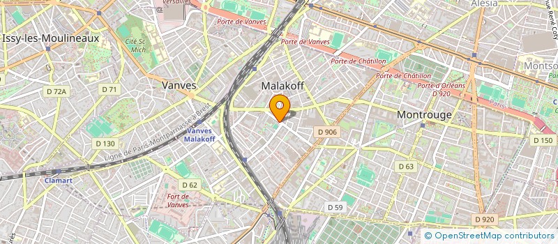 localisation de l'entreprise SCI 157 GP  MALAKOFF