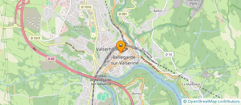 localisation de l'entreprise SCI 16 R JOSEPH BERTOLA 01200 BELLEGARDE à VALSERHONE