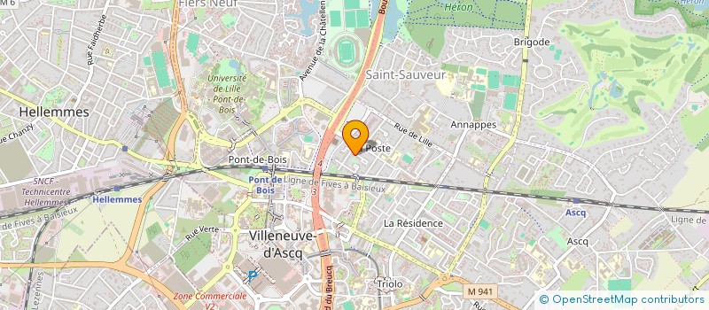 localisation de l'entreprise SCI 16 RUE MOLIERE à VILLENEUVE-D'ASCQ